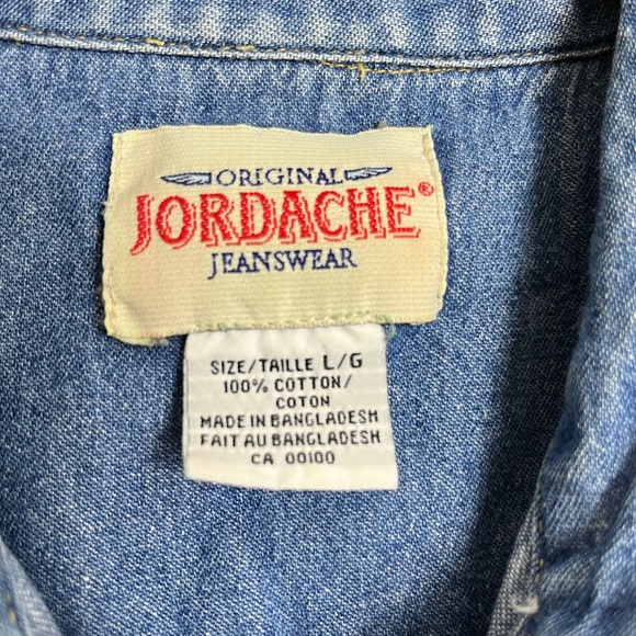 Vintage Jordache Cropped Denim Vest Sz L - Picture 3 of 7